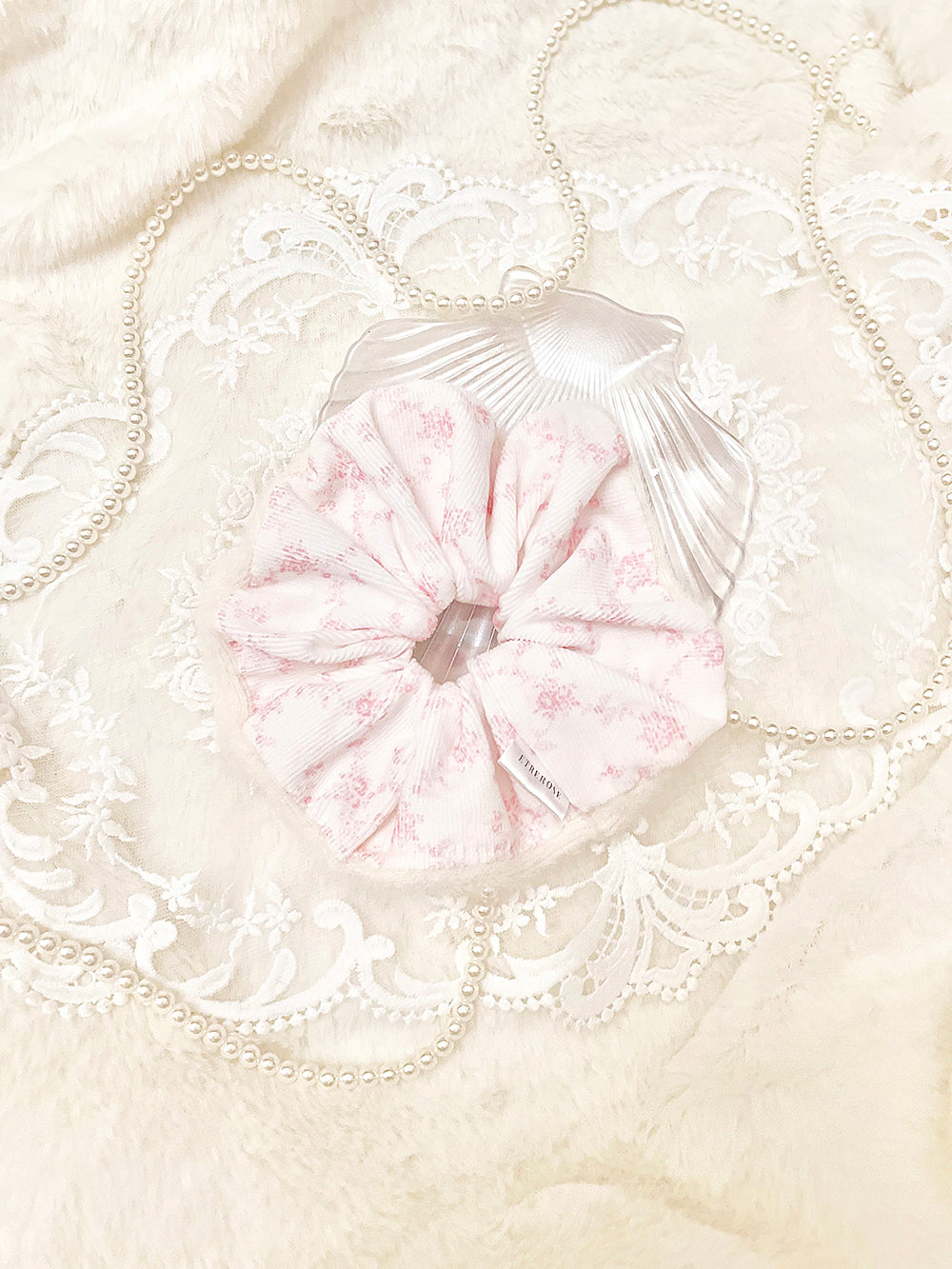 Mokoring Angora Corduroy Scrunchie (2color)