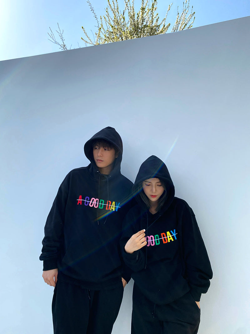 RAINBOW HOODIE (BLACK)