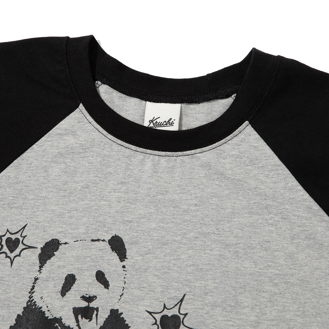 HUNGRY PANDA Raglan long-sleeved (GRAY)