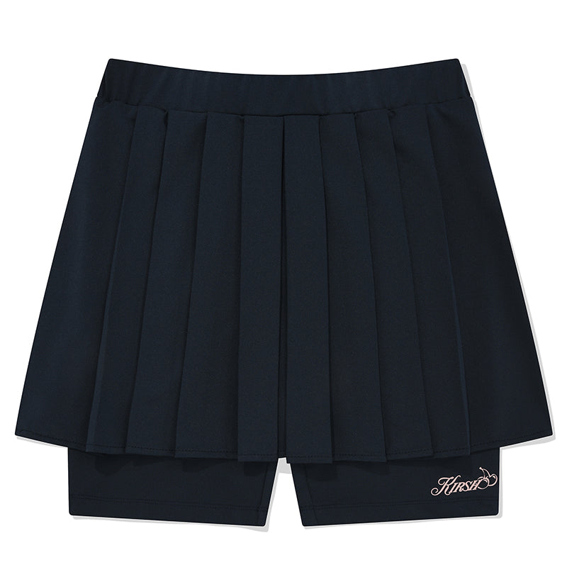 INNER POINT PLEATS MINI SKIRT [DARK NAVY]