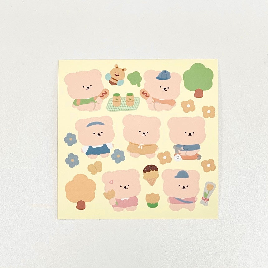 Spring picnic sticker (1 set of 2 sheets)