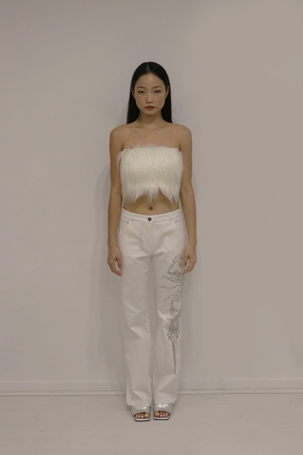 SCORPION LOW WAIST PANTS [WHITE]