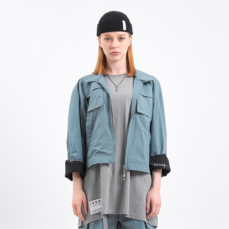 LAMODE OVERFIT SCAR CROP JACKET