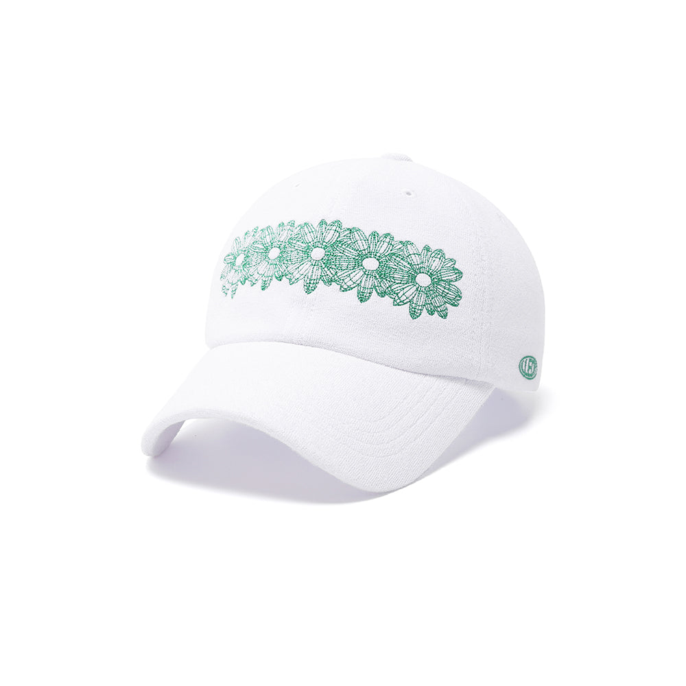 [ILLEDIT] FLOWER ARTWORK TERRY BALLCAP WHITE