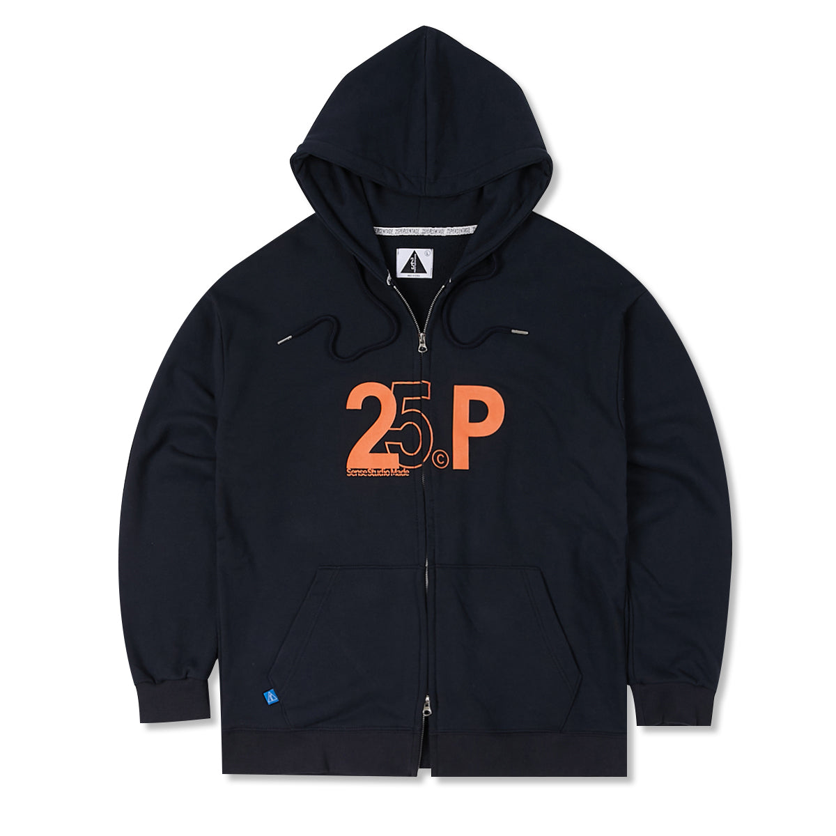 25P SENSE LOGO HOOD ZIP UP_NAVY