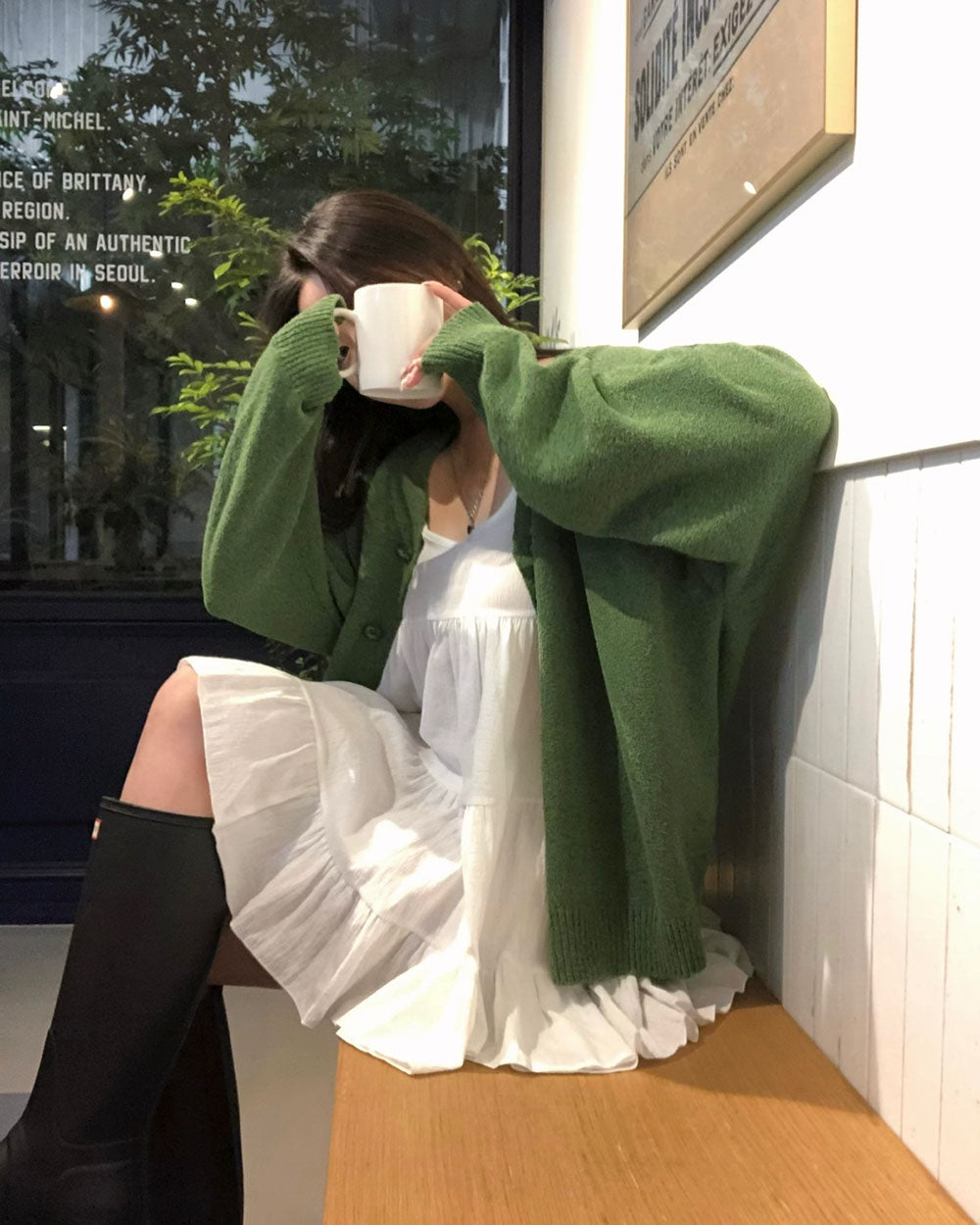 [BELLIDE MADE] SOLID OVERFIT BOOKLE CARDIGAN