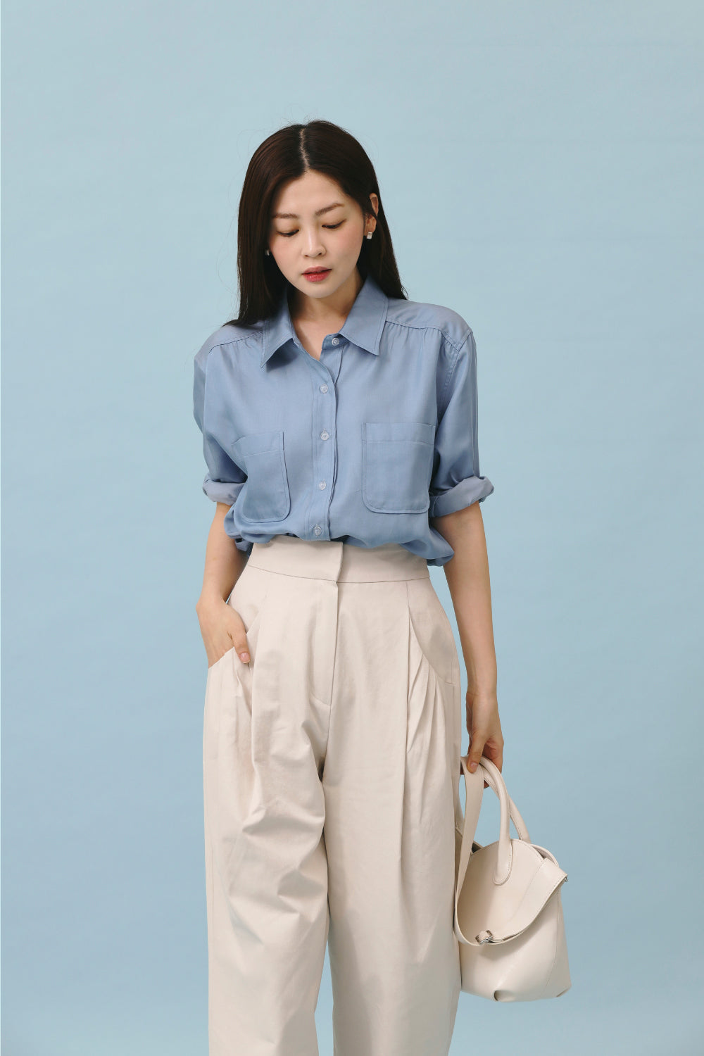 TENCEL DENIM SHIRTS (2color)