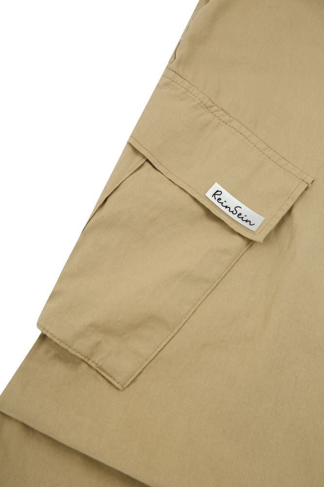 Beige balloon cargo pants