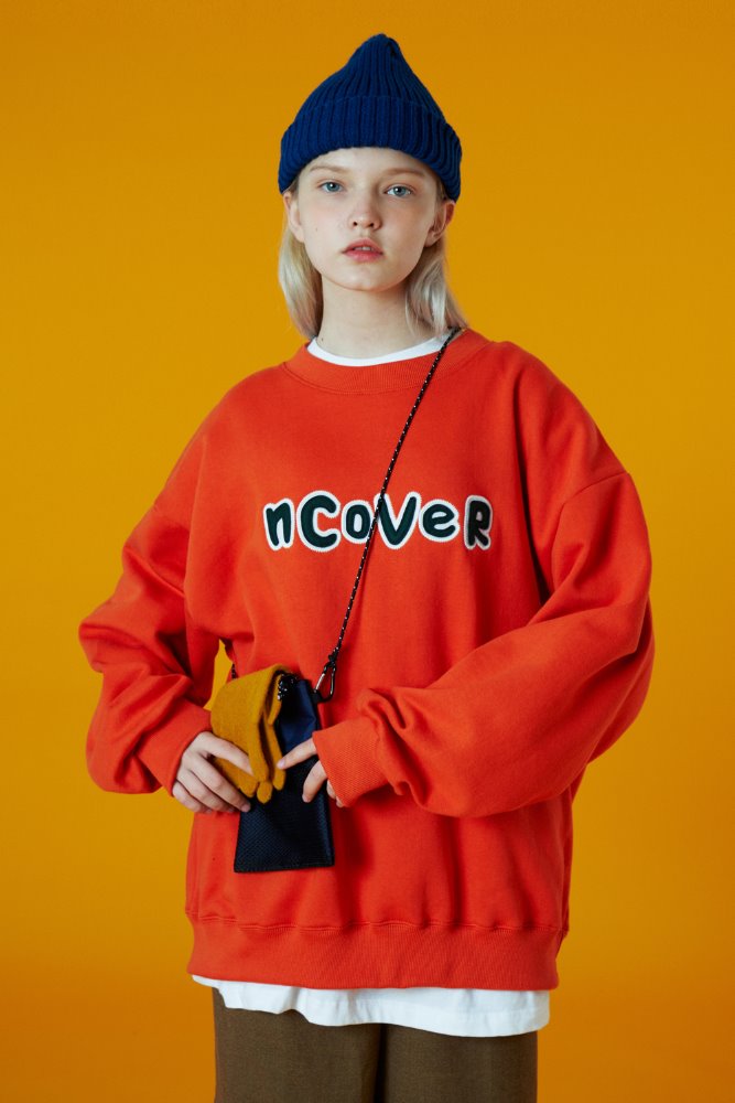 SIGNATURE PATCH LOGO SWEATSHIRT-ORANGE