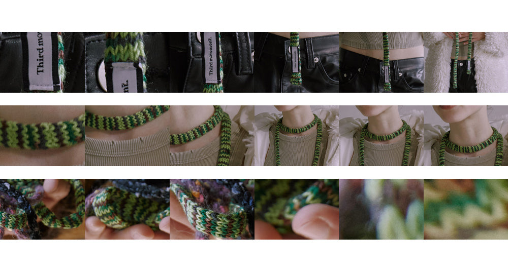 Skinny Knit Scarf (Green)