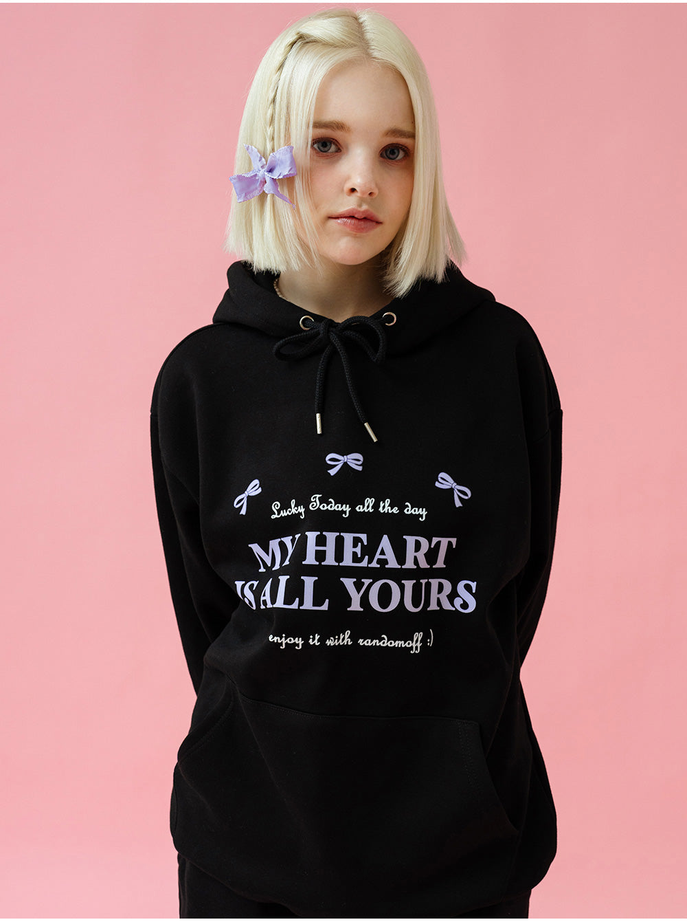 MY HEART RIBBON HOODIE