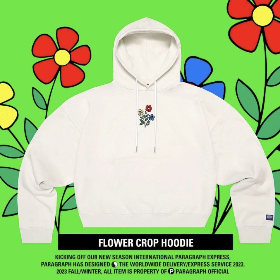 Paragraph FLOWER CROP HOODIE