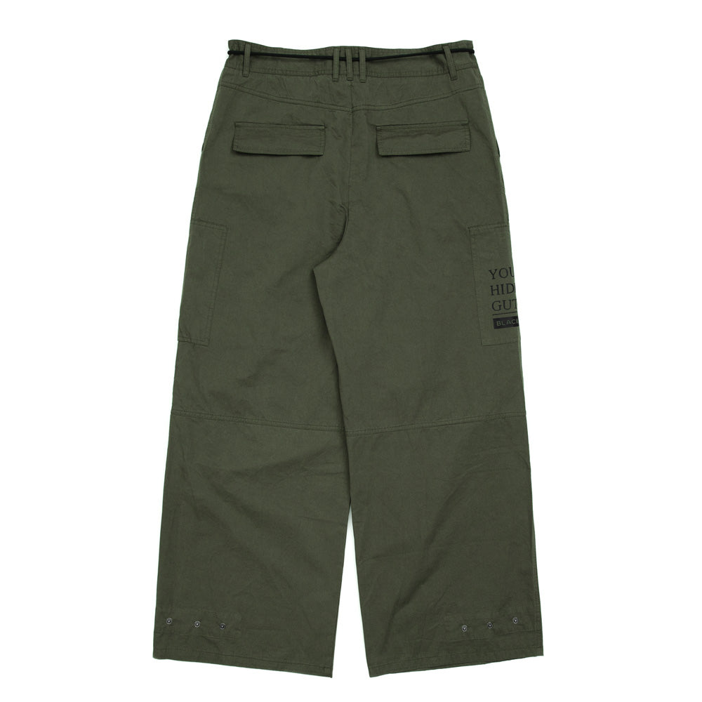 BBD Hidden Guts Logo Wide Cargo Pants (Khaki)