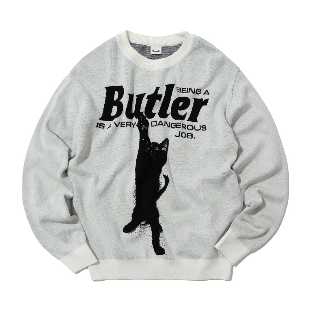 CAT BUTLER Knit Sweater (WHITE)