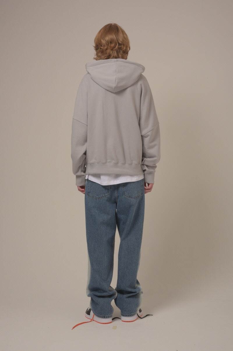 [unisex] 3 heart hood (light grey)