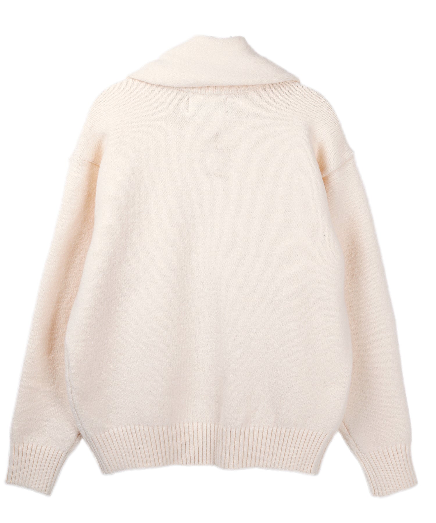 Pullover muffler knit set_ivory