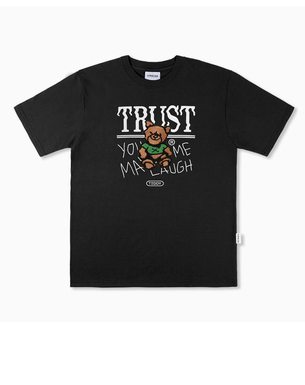 AMBLER 男女共用 Trust bear オーバーフィット 半袖 Tシャツ AS1105