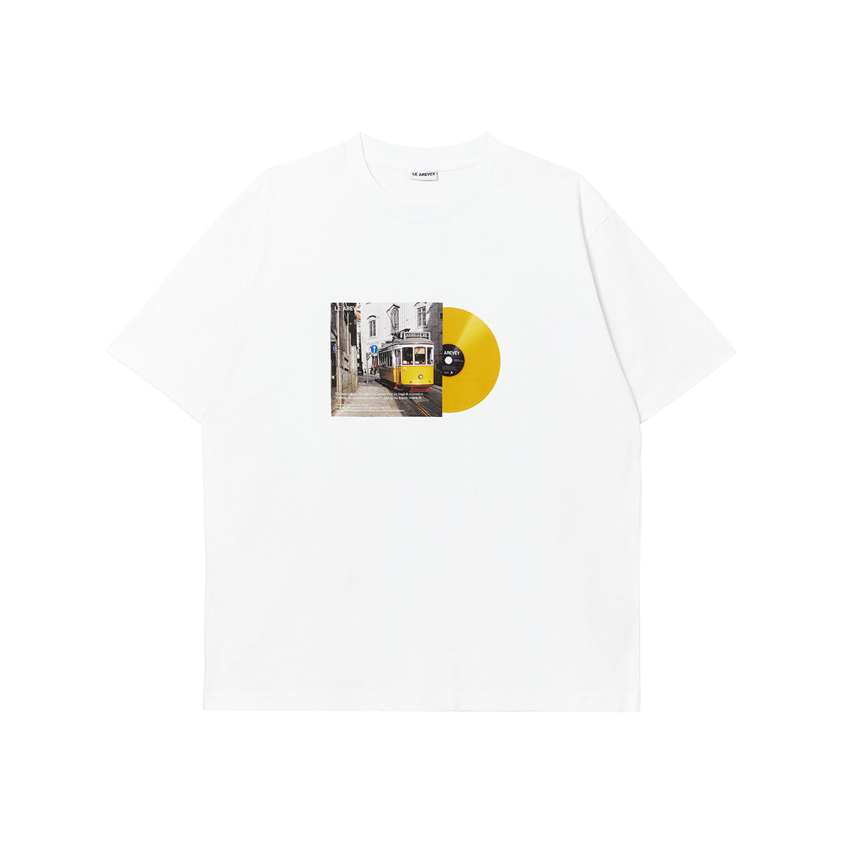 LE AREVEY LP COLLECTOR T-SHIRT WHITE / YELLOW