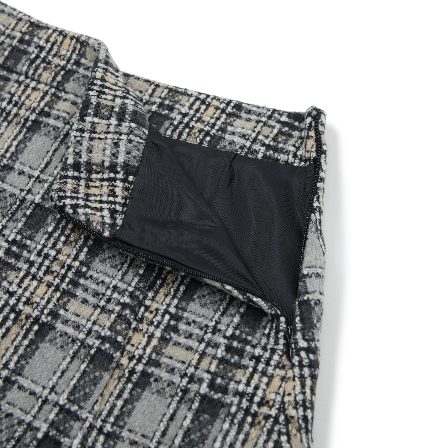 ツイードセットアップミニスカート / Tweed Set-up Mini Skirt [BLACK]