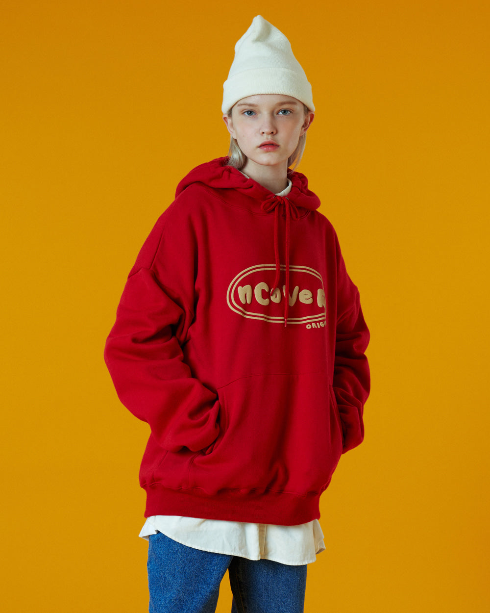 ORIGINAL FOAMING PRINTING HOODIE-RED