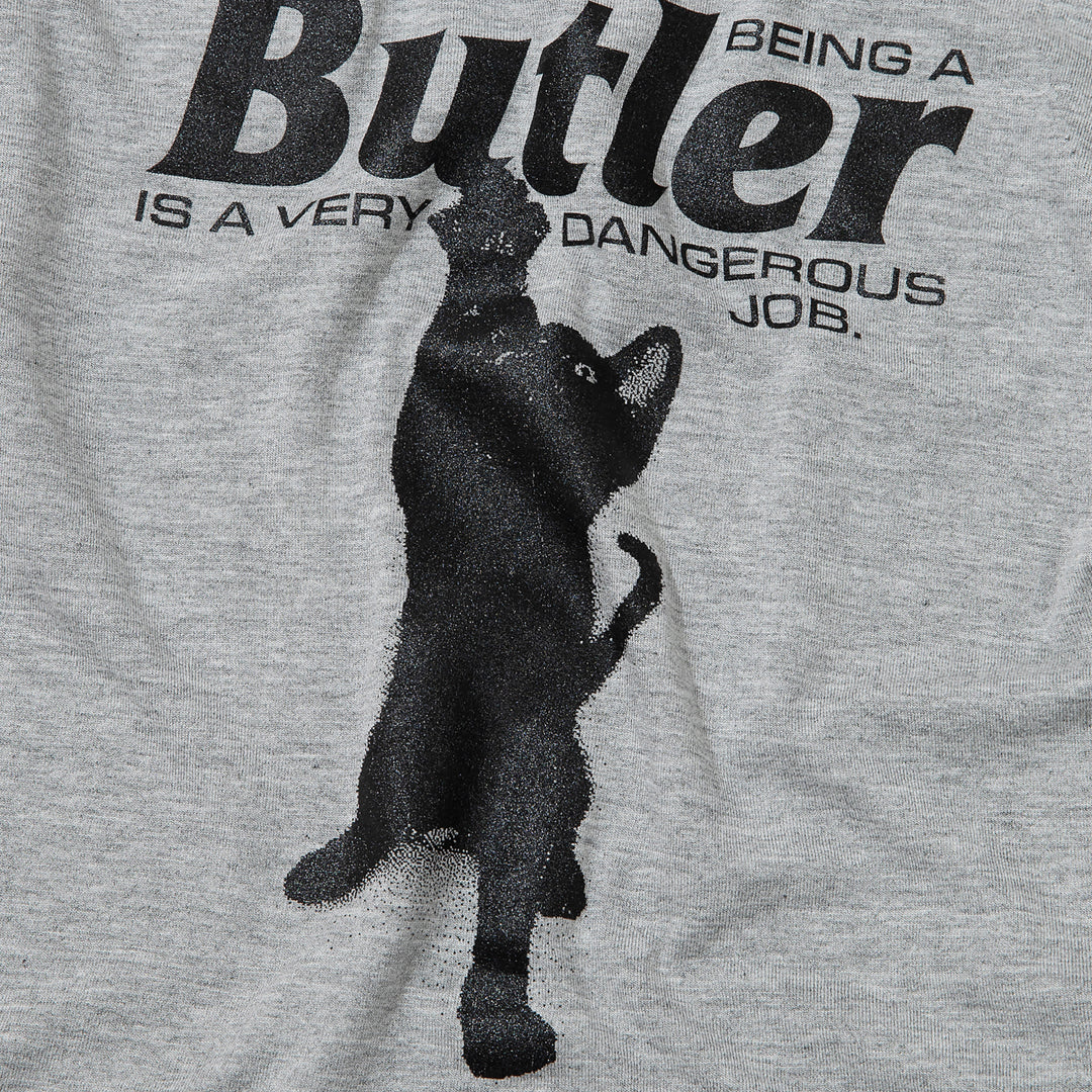 CAT BUTLER Crop long-sleeved T-Shirt (GREY)
