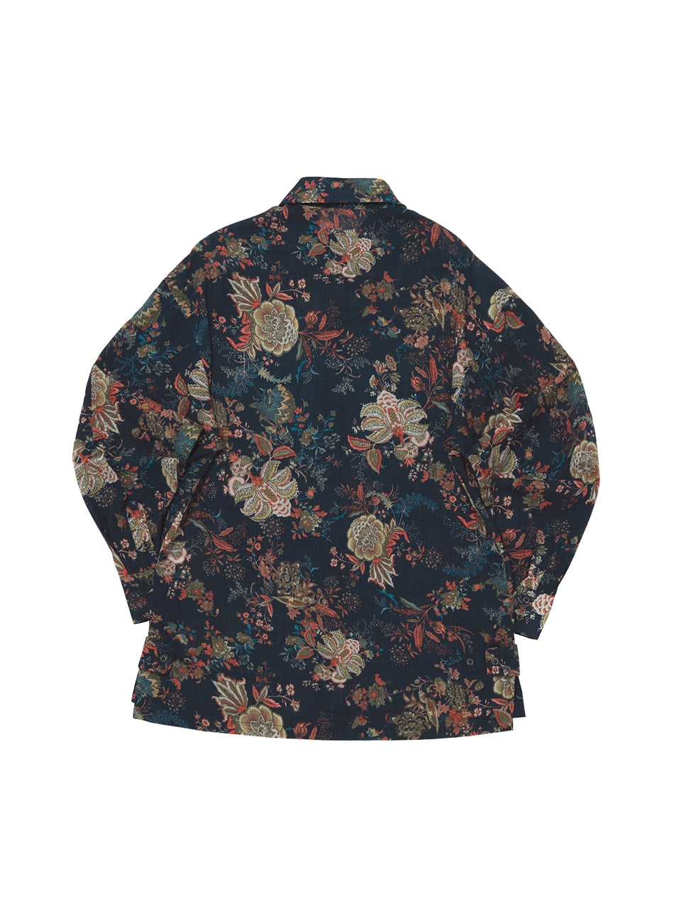 VINTAGE FLOWER DROP-SHOULDER SHIRT (Navy)