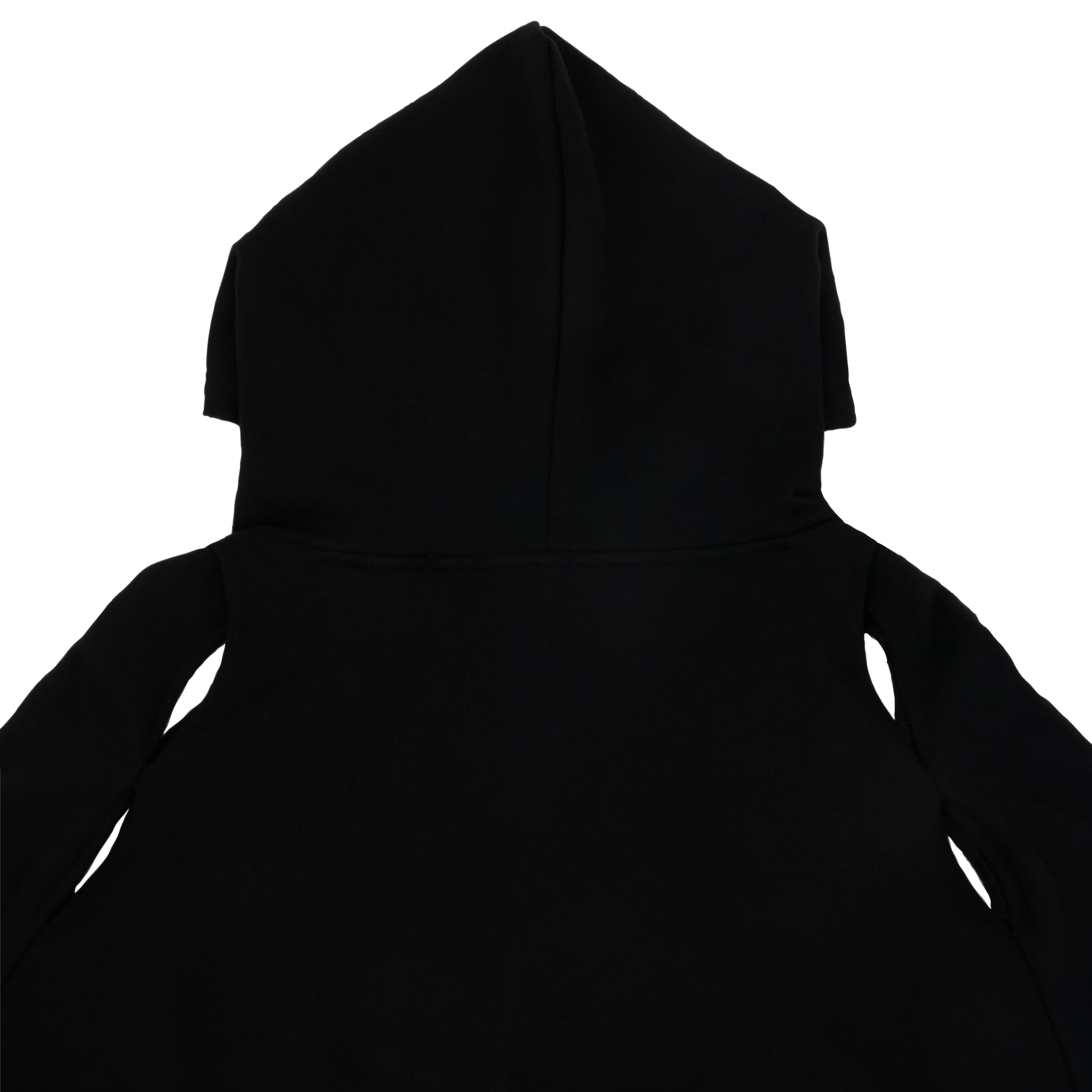 223 CUT OUT LOGO CROP HOODIE - BLACK