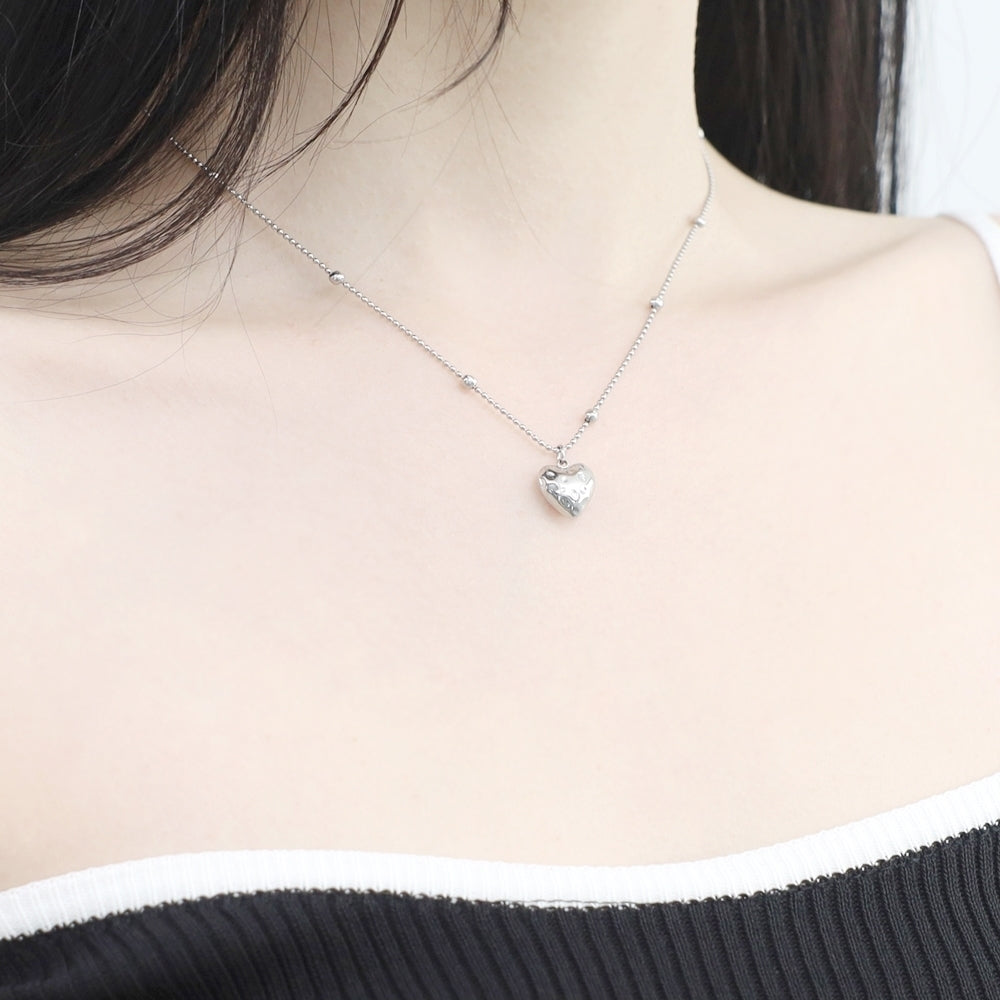 Milang Silver Heart Necklace