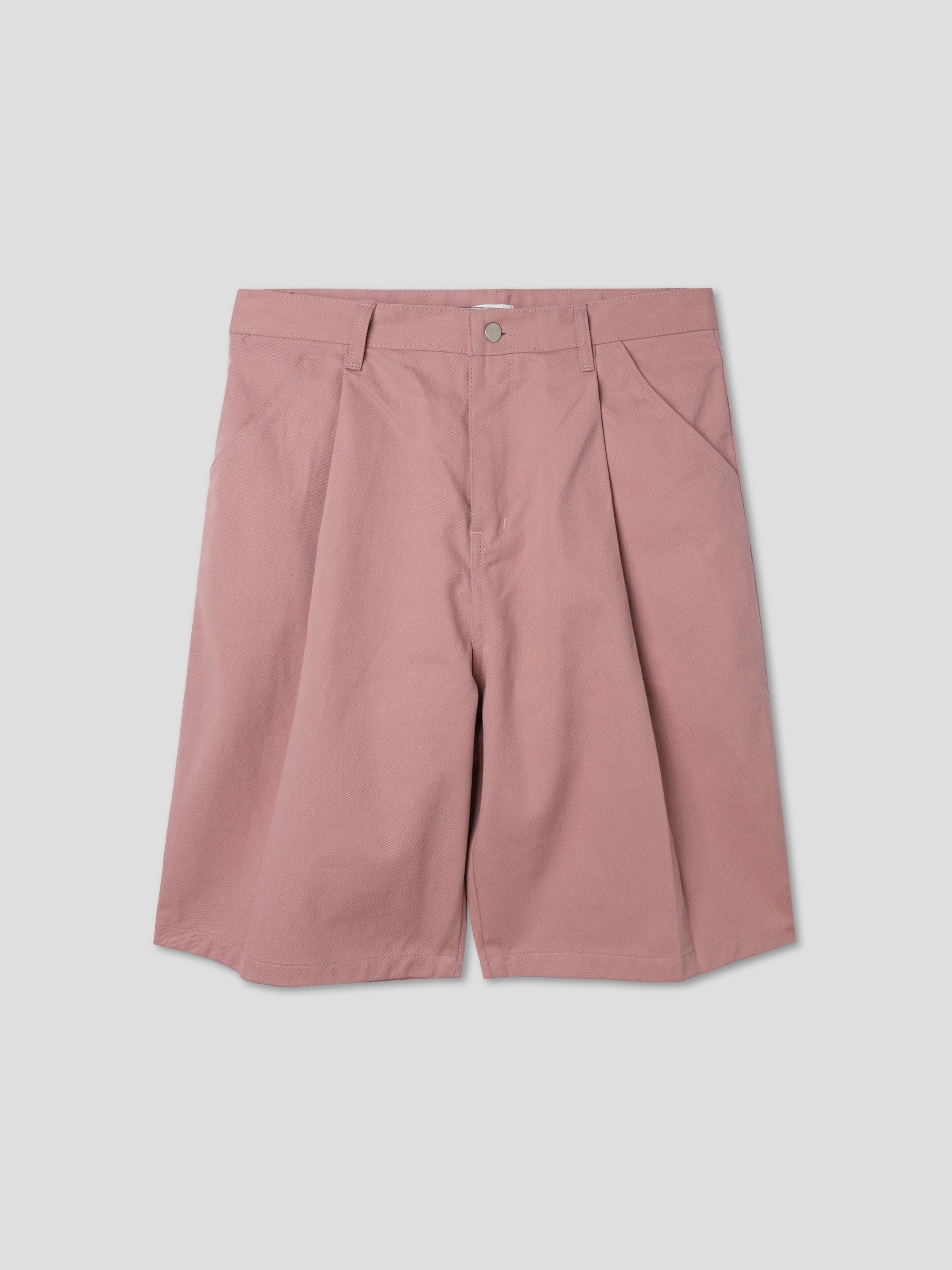 Twill One-tuck burmuda pants 4color