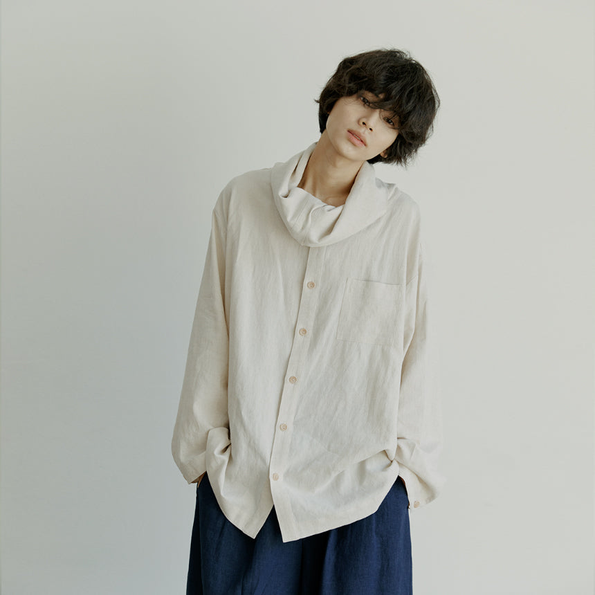 unisex muffler shirts beige