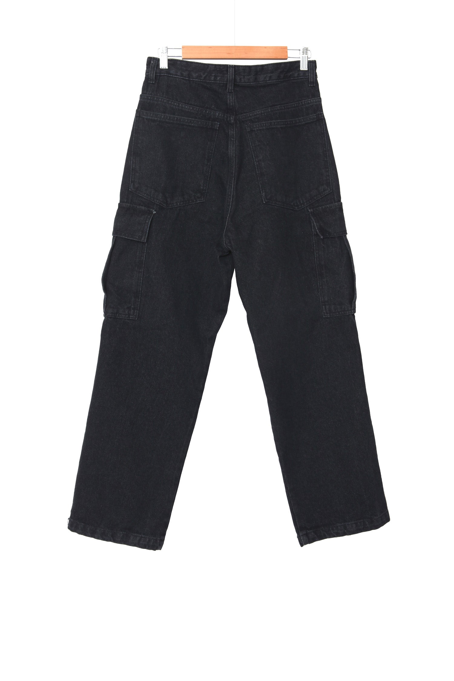 Black Cargo Denim Pants