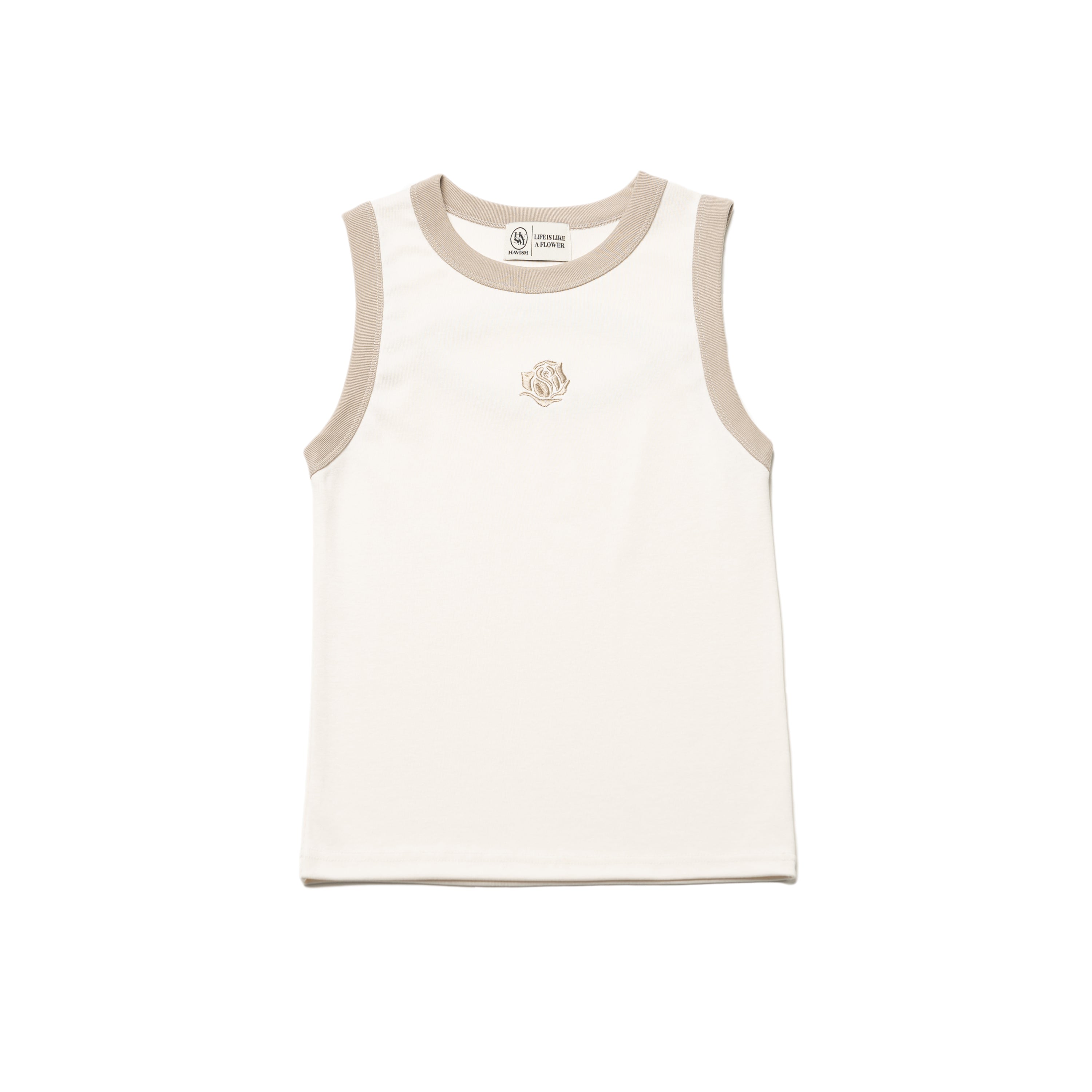 ROSE RINGER SLEEVELESS(BEIGE)