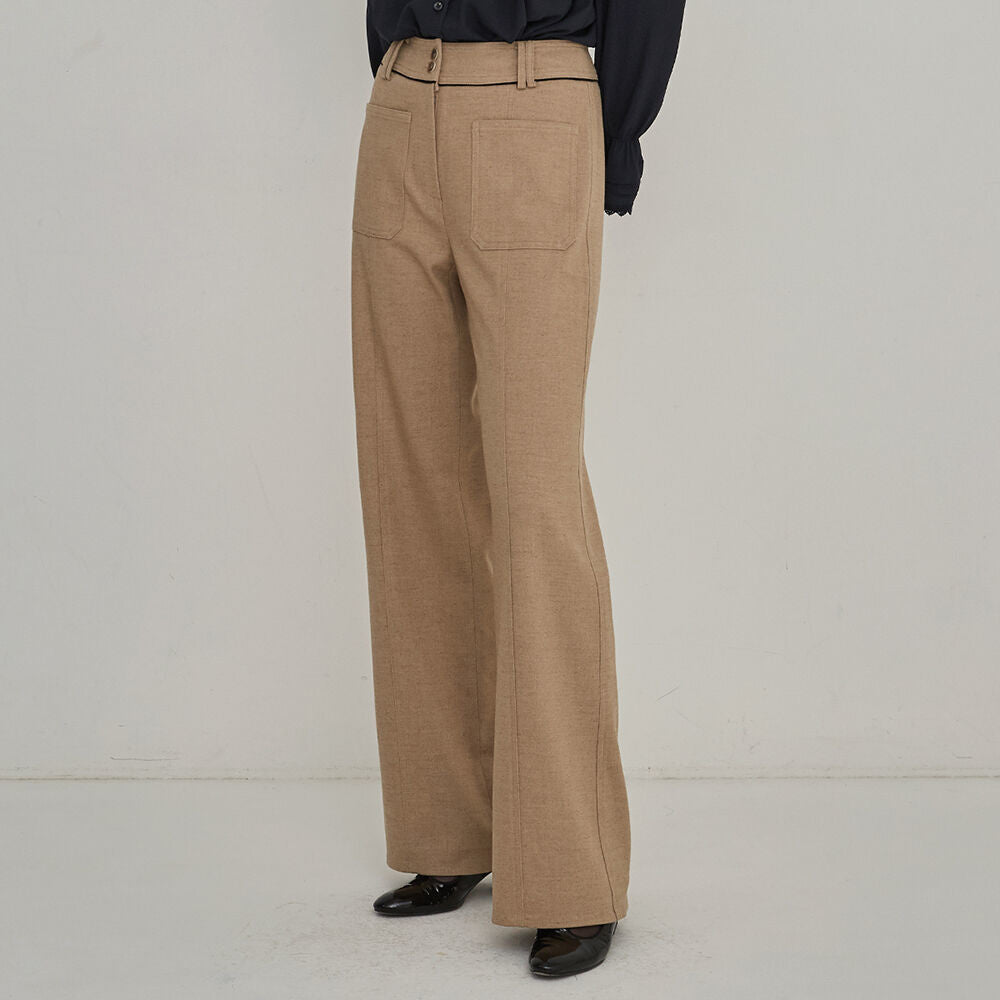 Wool pocket pants - Beige