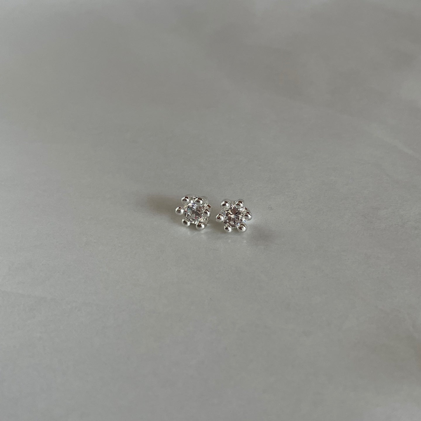 mini mushroom earring white