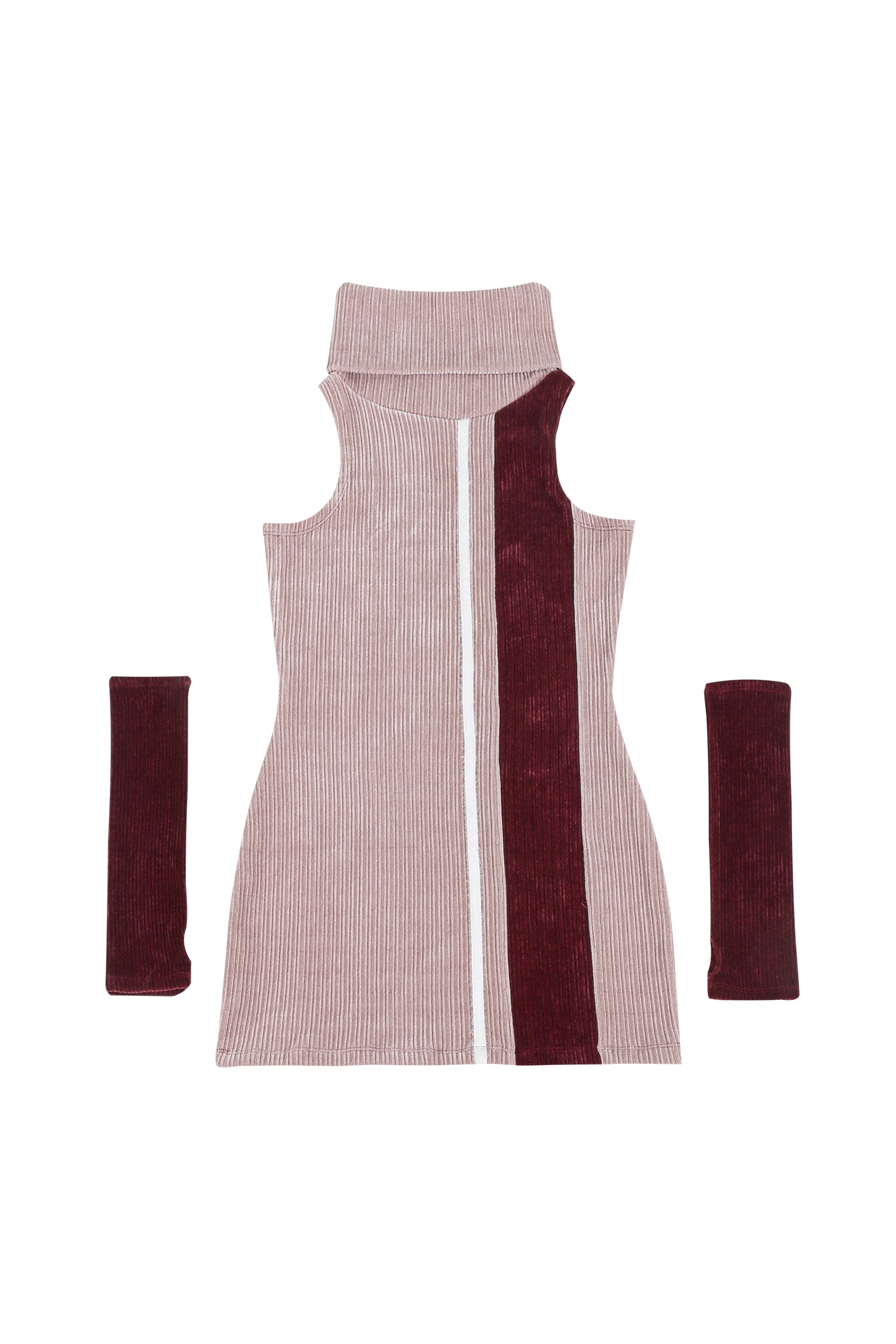 HOLIDAY TURTLENECK DRESS #WINE PINK