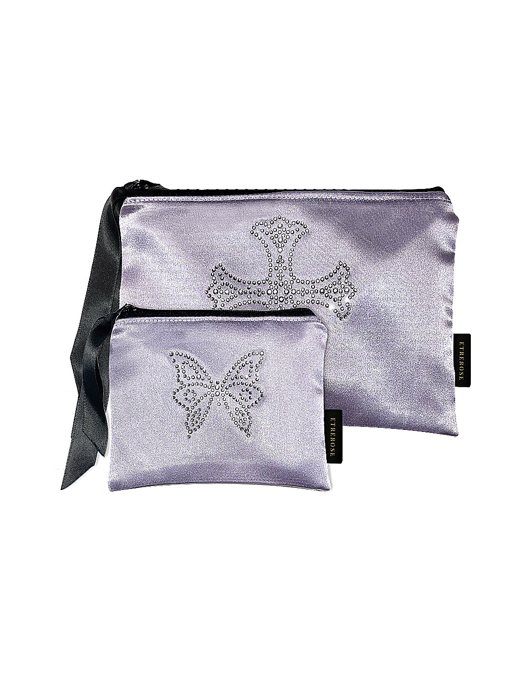 Sparkling Cubic Satin Zip-pouch (SET