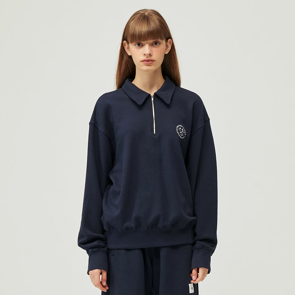 NAPA VALLY COLLAR HALF ZIP UP (NAVY)