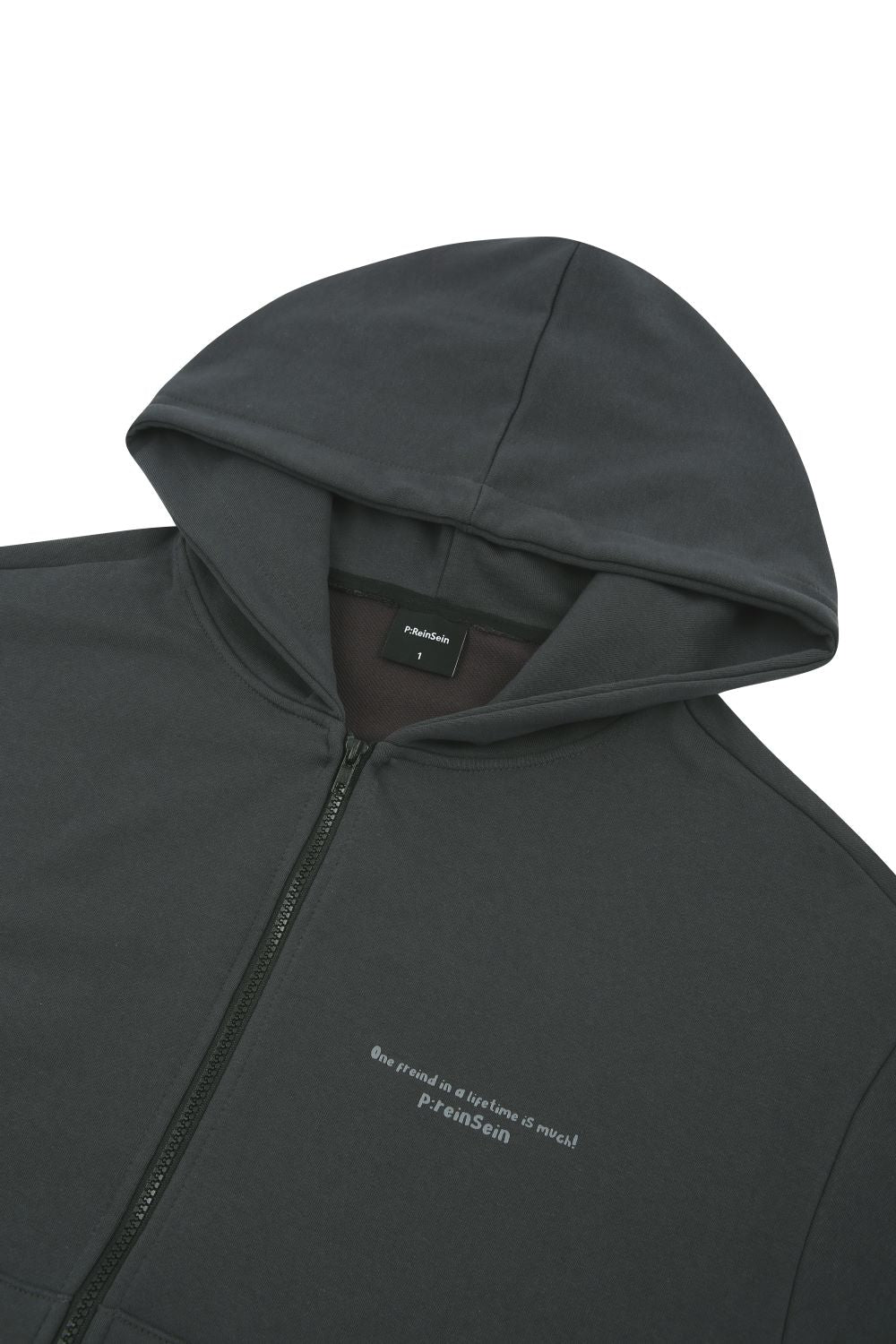 Meommeoi hoodie zip-up darkgray
