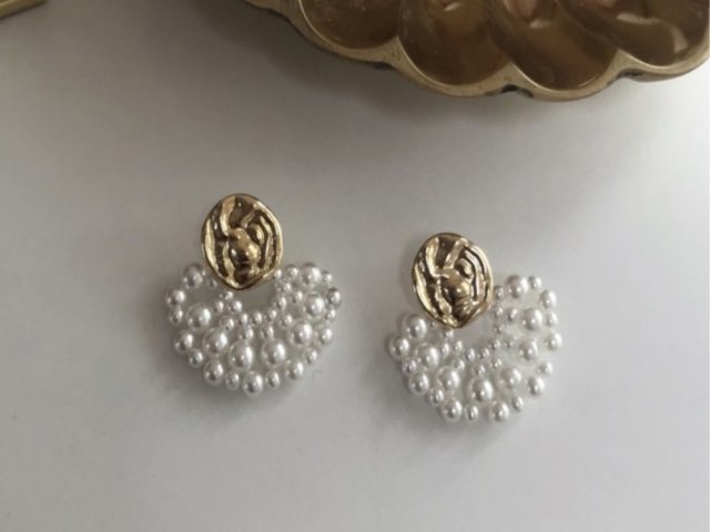 hvl Pearl earrings dress Guest drop earrings piercing