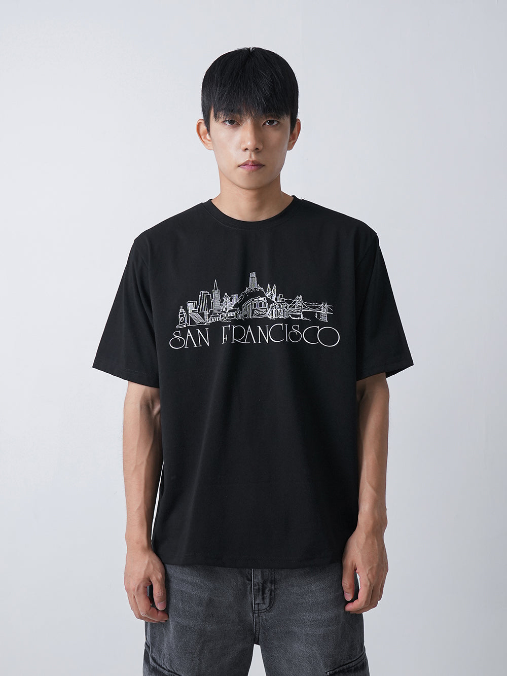 S.F city half-sleeves 3color