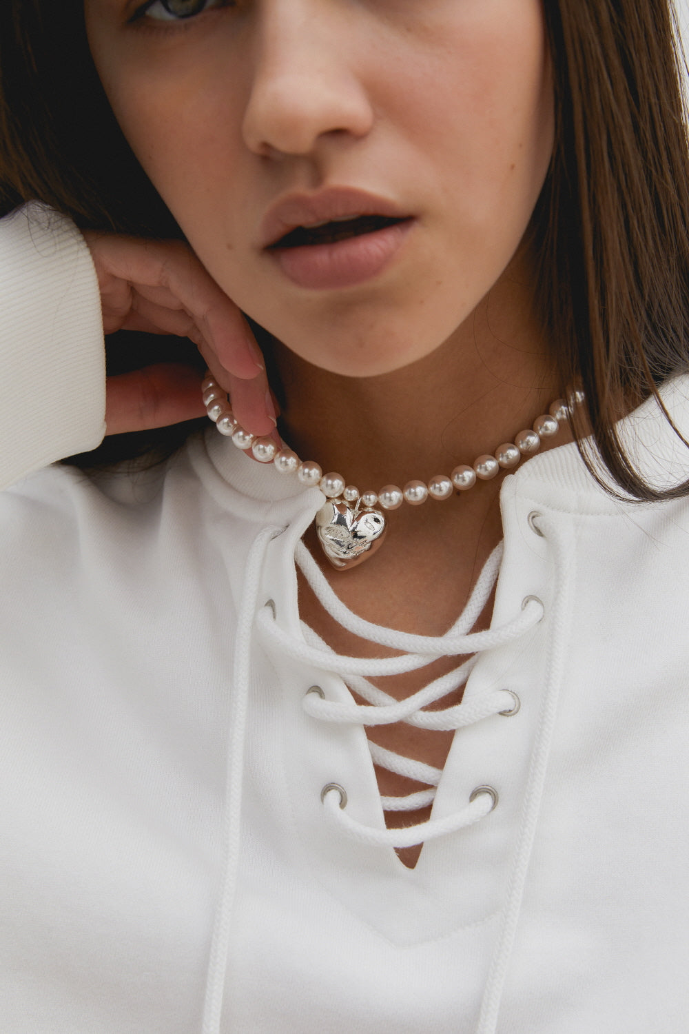 bumpy love pearl necklace