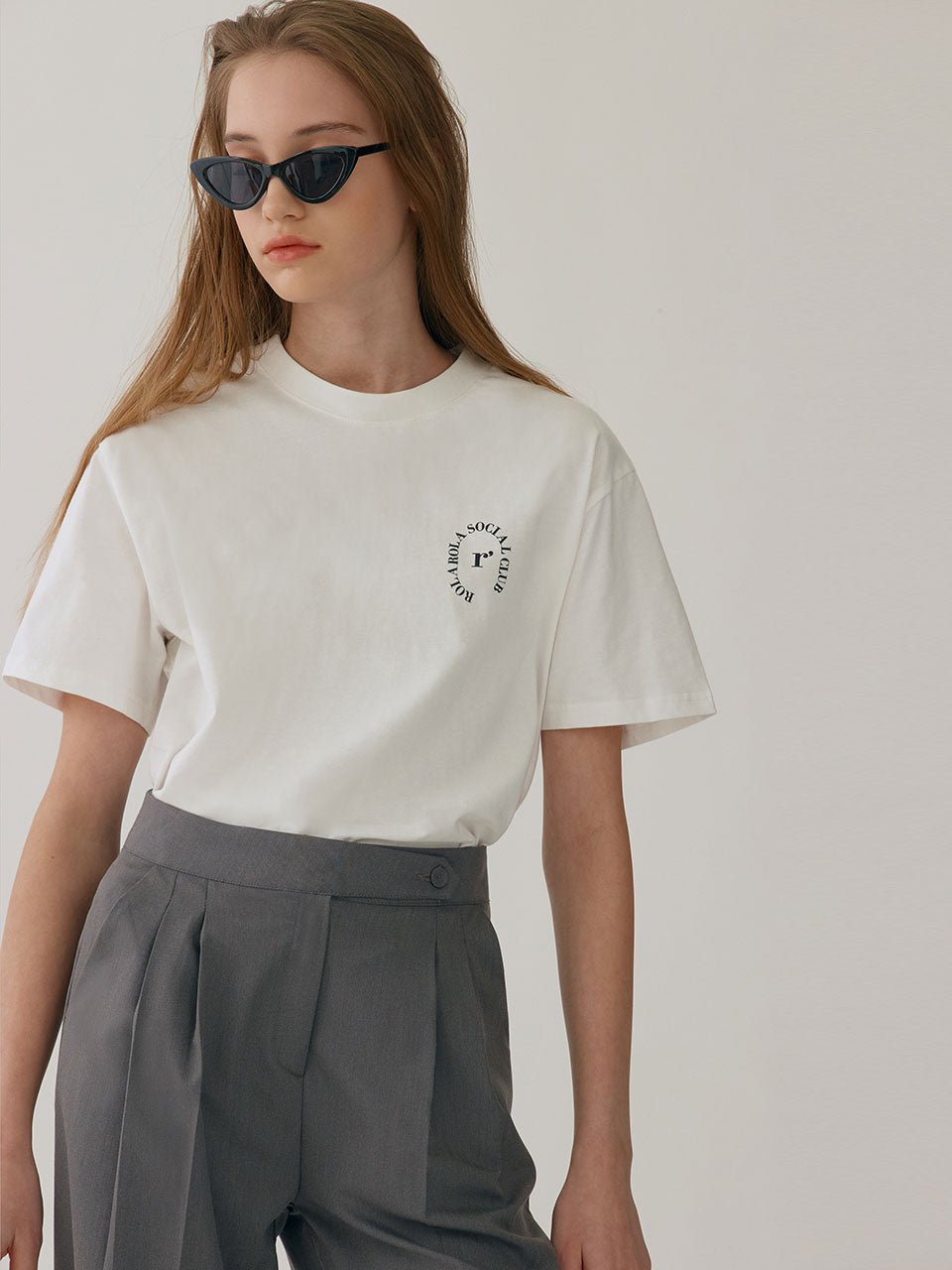 (TS-22346)ROLA SMALL LOGO T-SHIRT WHITE