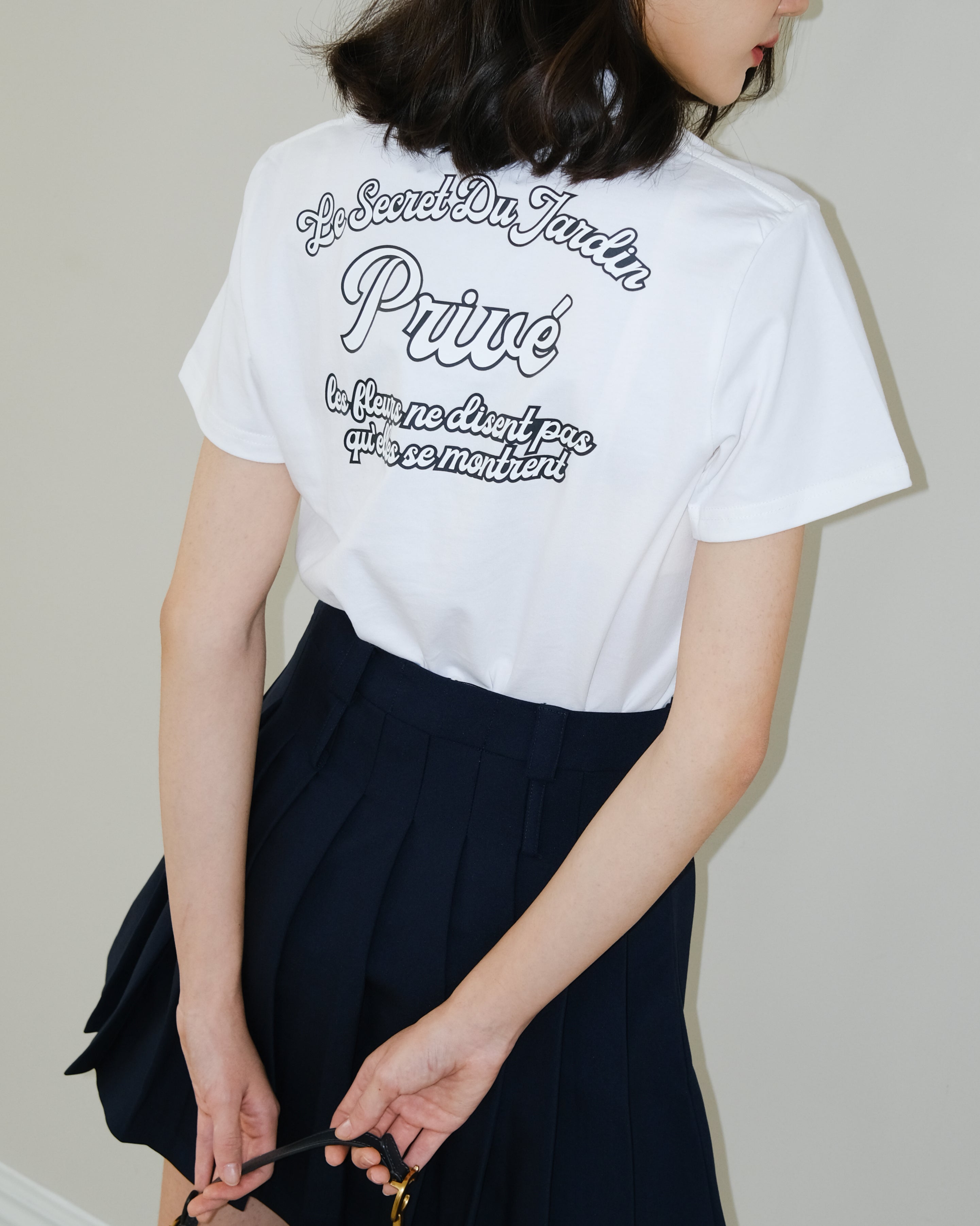 DVRK PRIVÉ SECRET JARDIN LOGO BABY TEE - WHITE