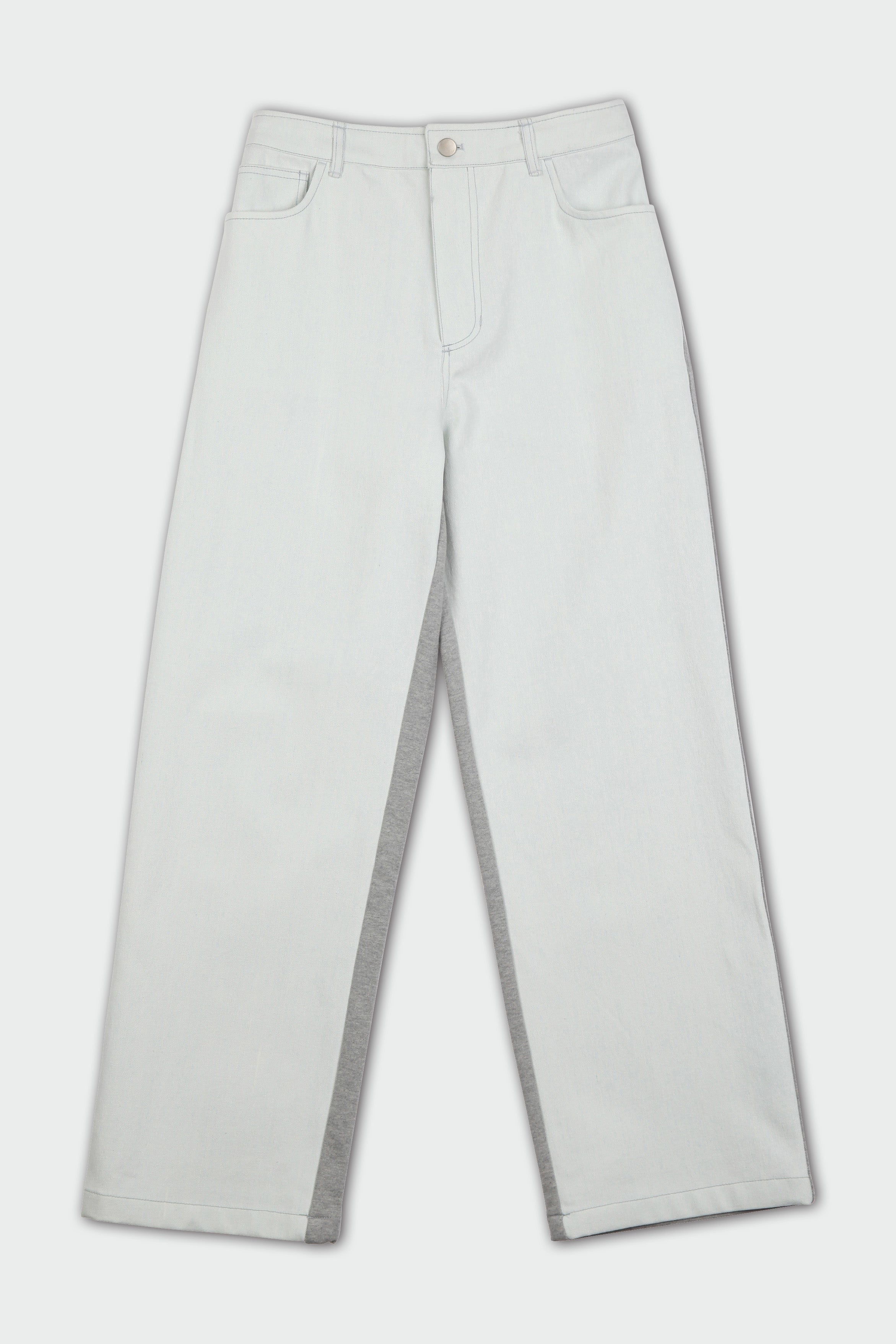 Spliced Denim pants (white