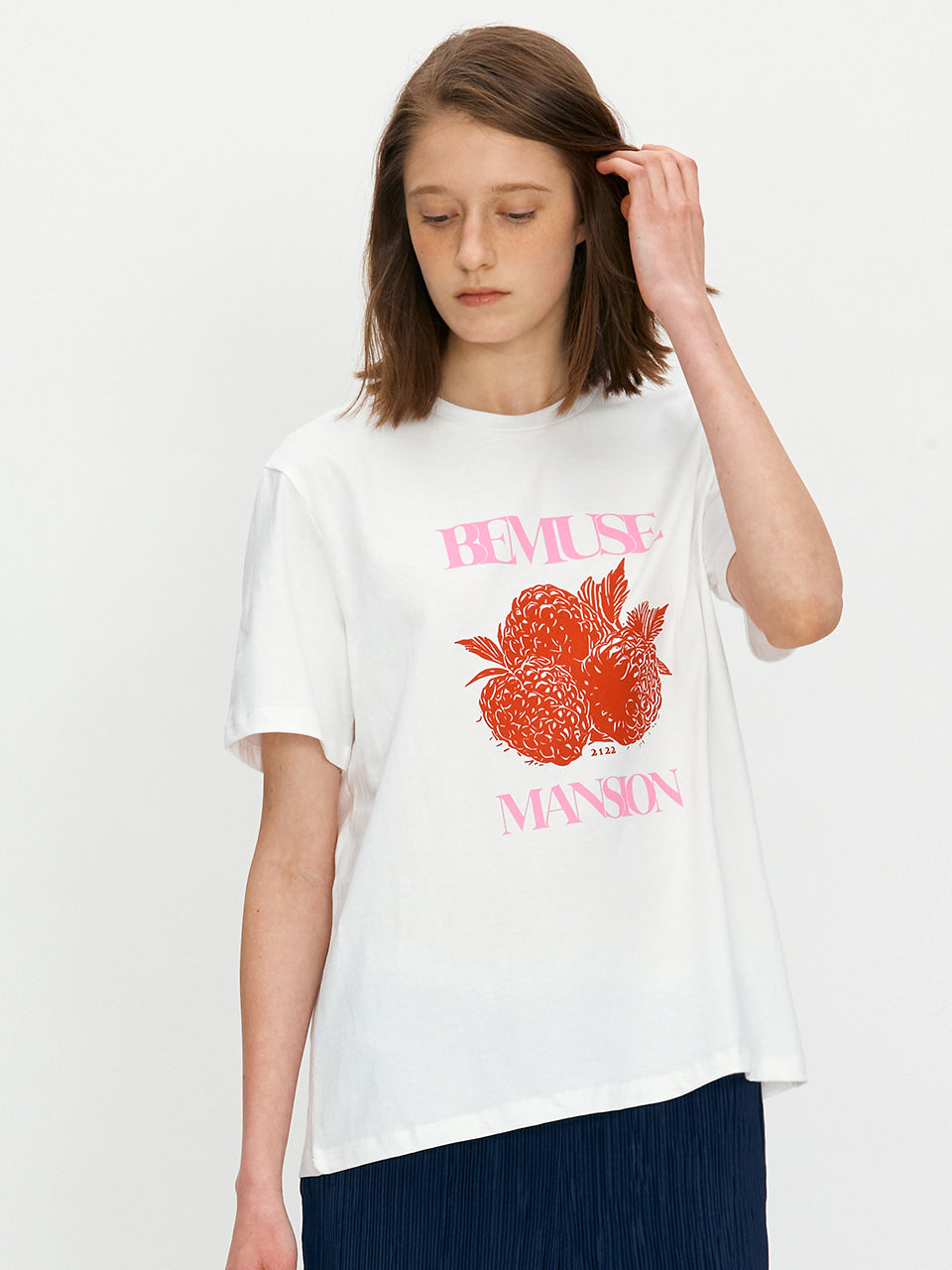 Berry logo tee - Sky blue