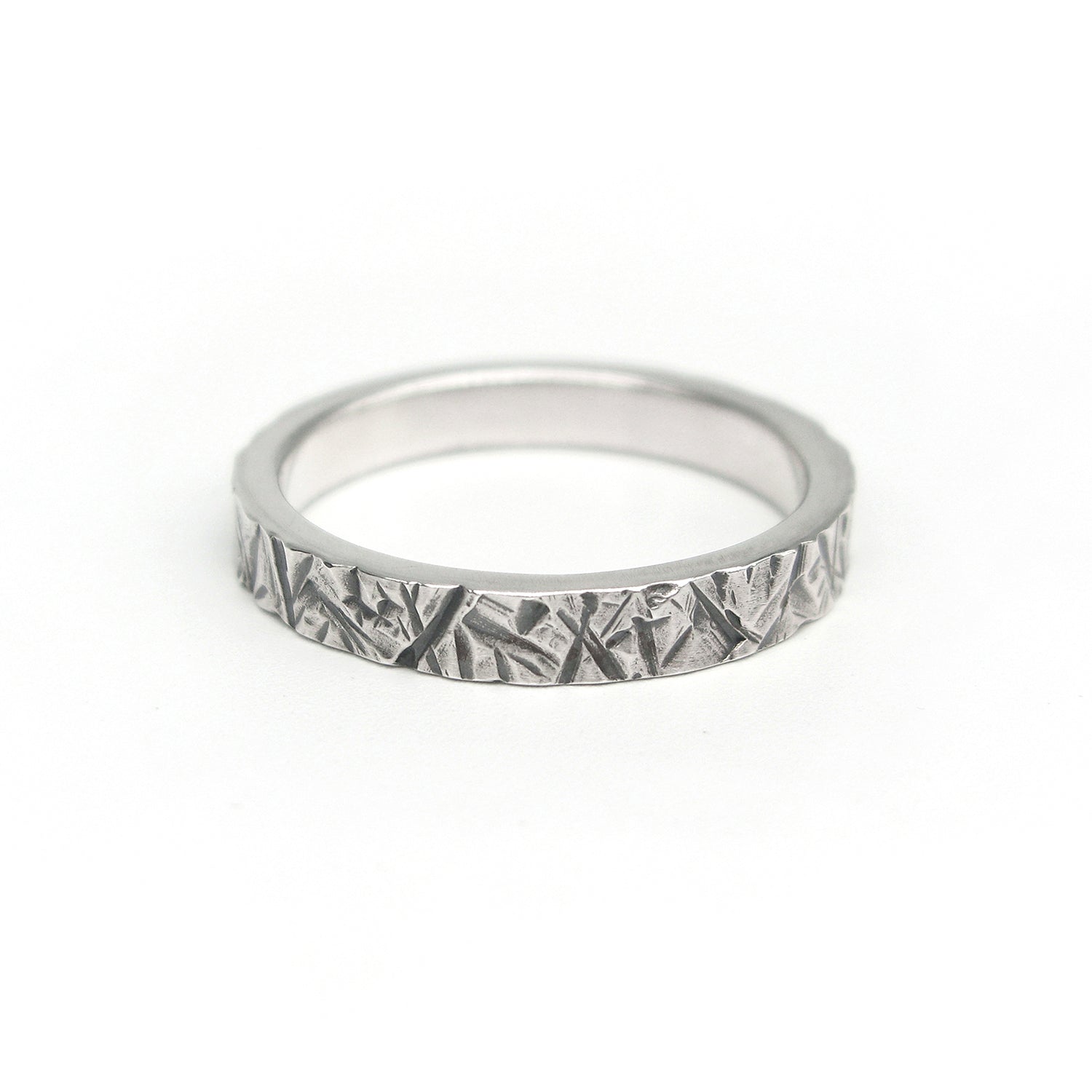 Rough3 silver ring