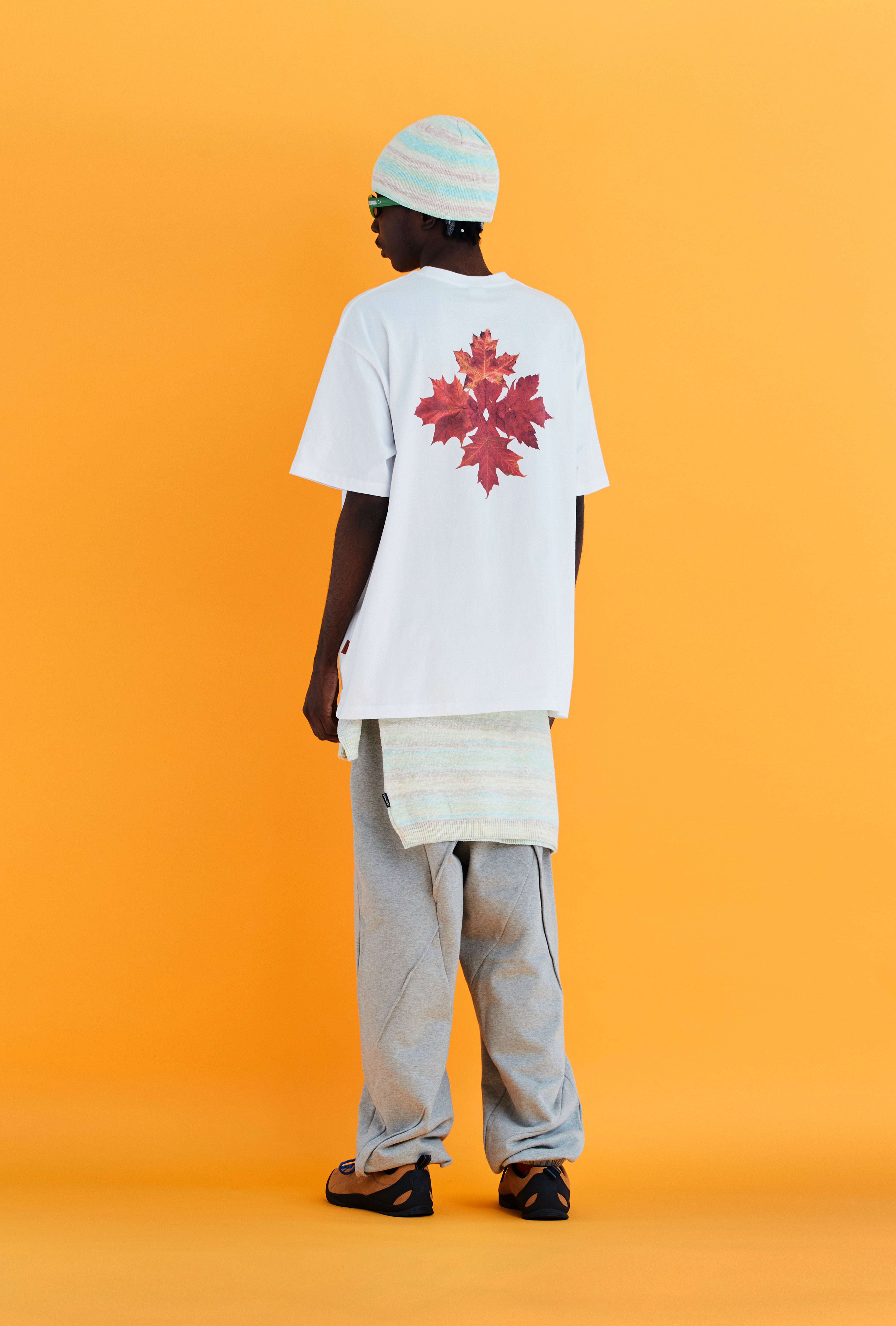 LOGO LEAF T SHIRT / WHITE