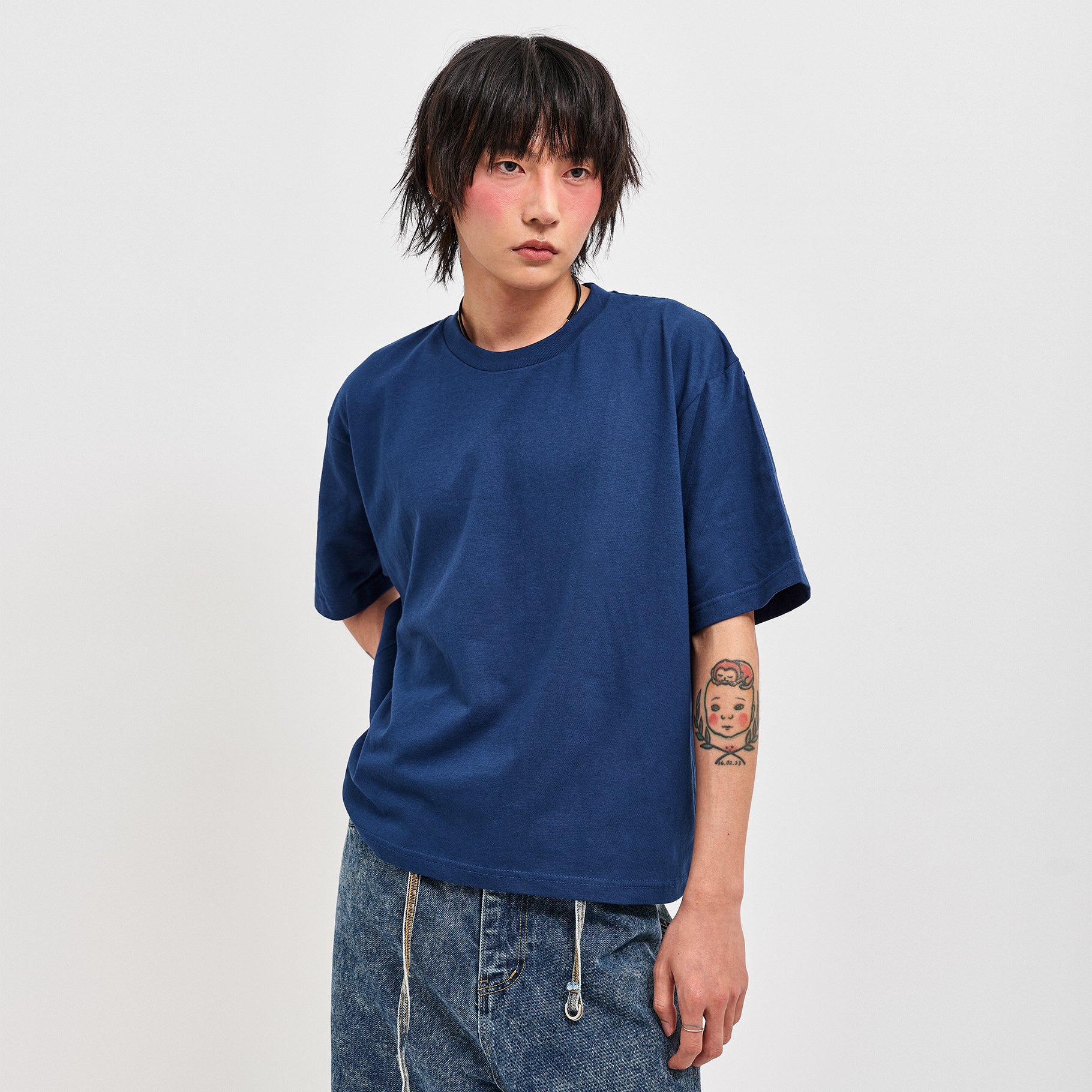 MANS CROP T-SHIRT NAVY