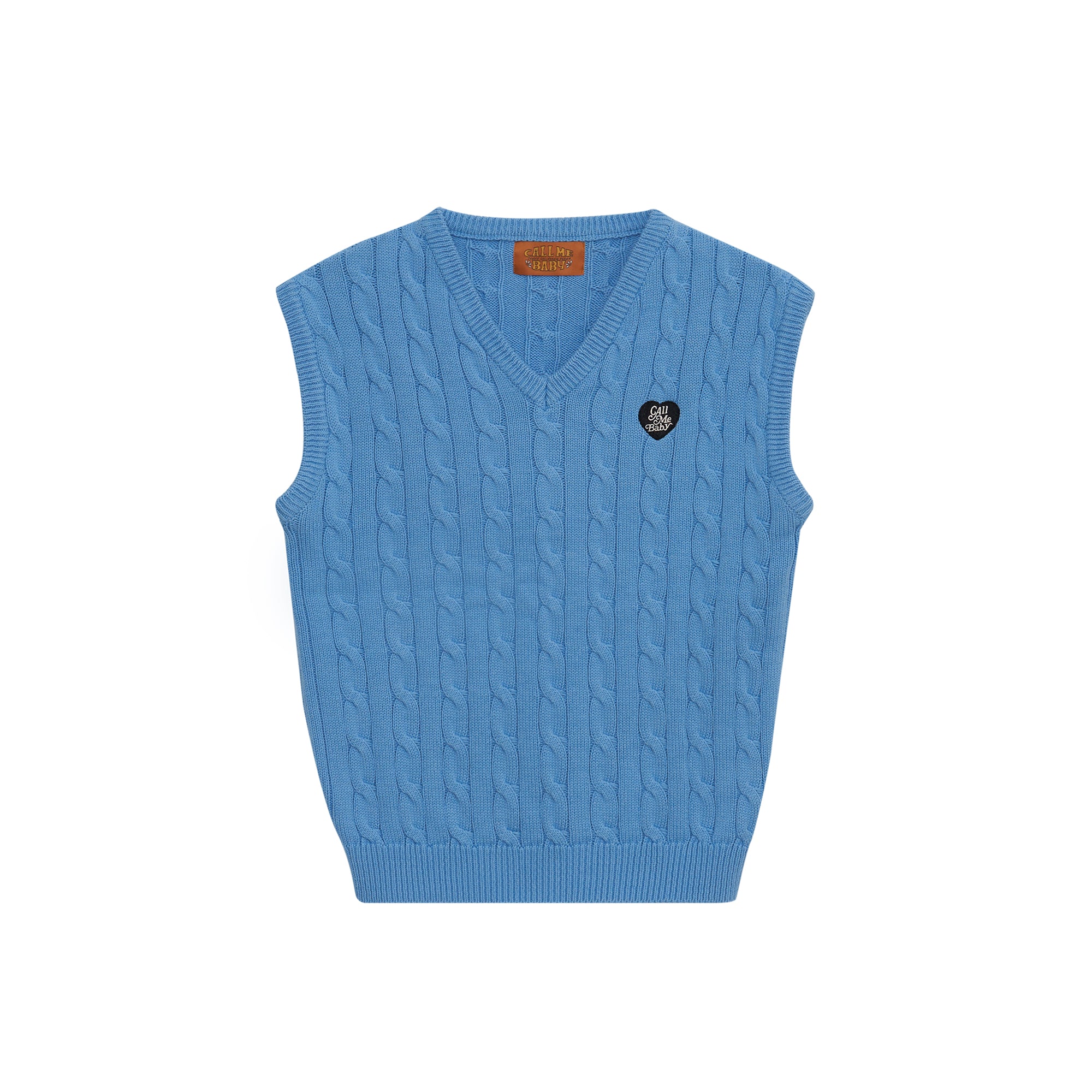 Baby Cable Knit Vest _ Sky blue