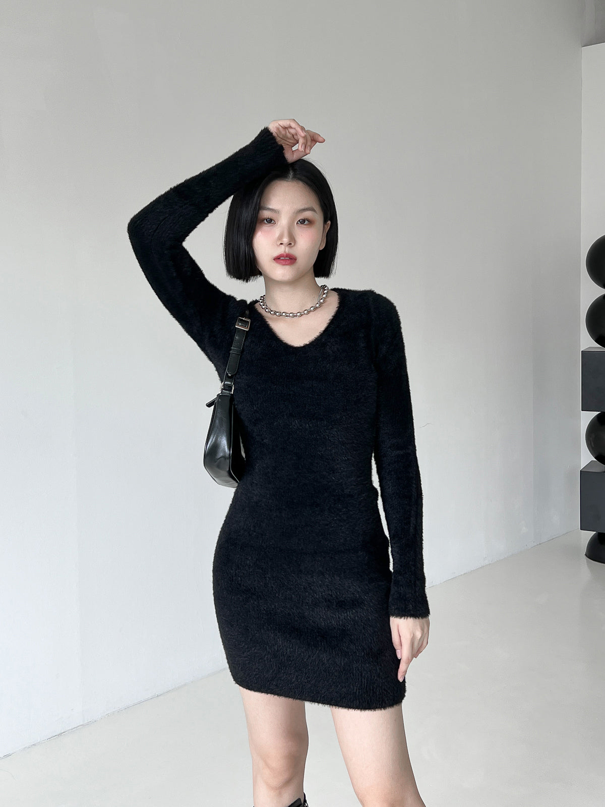 Soft knit dress (3color)